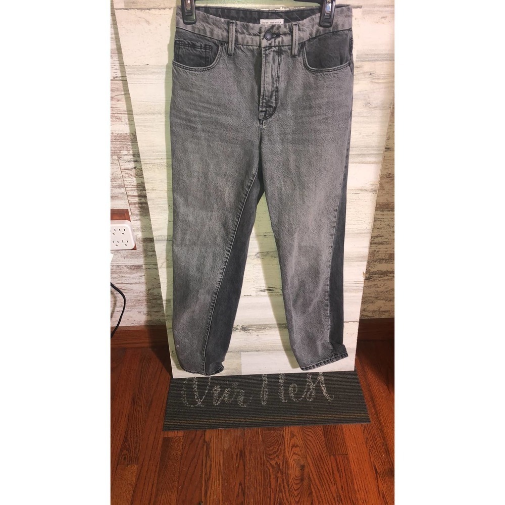 Good American Vintage Two Tone Jean black and gray classic jeans 0/25 - Picture 12 of 13